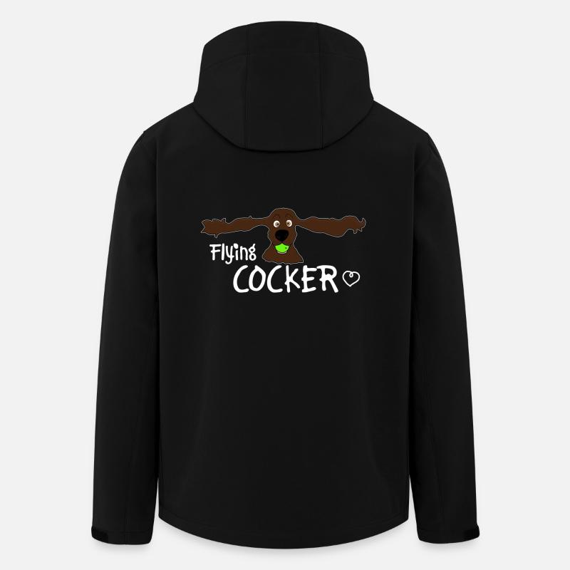 Cocker Spaniel - Recycelte Männer Softshell-Jacke Discoverer von Stanley/Stella - Schwarz