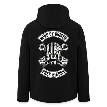 Sons of Breizh free bikers - Veste softshell homme en polyester recyclé Stanley/Stella - noir - Dos - AI Model Male 185 light (185cm)