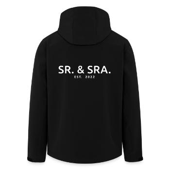 Sr. & Sra. Est. 2022 - Hochzeitsgeschenk für Männer & Frauen - Recycelte Männer Softshell-Jacke von Stanley/Stella - Schwarz - Hinten - AI Model Male 185 light (185cm)