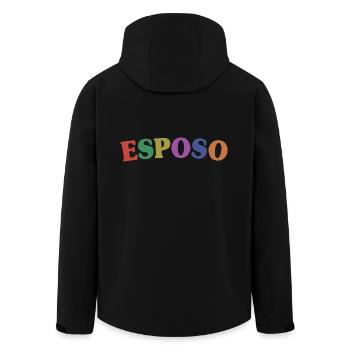 Esposo Husband To Be Groom Married Men Wedding - Men’s Recycled Softshell Jacket by Stanley/Stella - black - Back - AI Model Male 185 light (185cm)