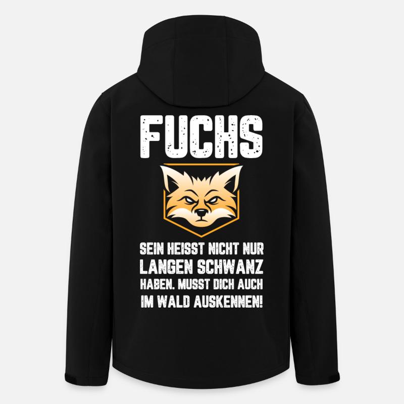 Fuchs Lustiger witziges Spruch - Recycelte Männer Softshell-Jacke von Stanley/Stella - Schwarz