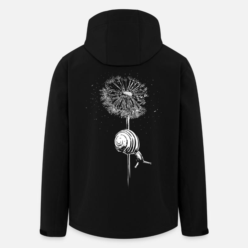 Pusteblume Löwenzahn Schnecke - Recycelte Männer Softshell-Jacke von Stanley/Stella - Schwarz