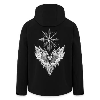 Raven Odin Vegvisir Valknut - Men’s Recycled Softshell Jacket by Stanley/Stella - black - Back - AI Model Male 185 light (185cm)