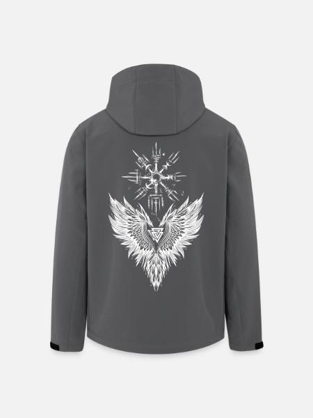 Raven Odin Vegvisir Valknut - Men’s Recycled Softshell Jacket by Stanley/Stella - black