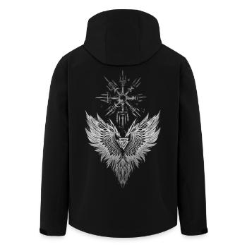 Raven Odin Vegvisir Valknut - Men’s Recycled Softshell Jacket by Stanley/Stella - black - Back - AI Model Male 185 light (185cm)