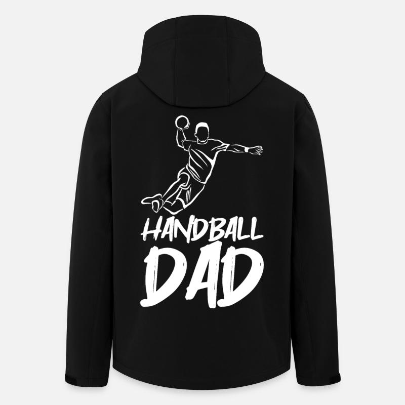 Handballer Vater - Recycelte Männer Softshell-Jacke von Stanley/Stella - Schwarz
