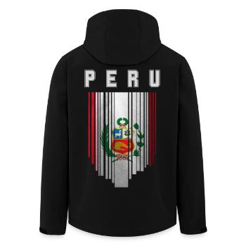 Flag of Peru, Peruvian pride - Men’s Recycled Softshell Jacket by Stanley/Stella - black - Back - AI Model Male 185 light (185cm)