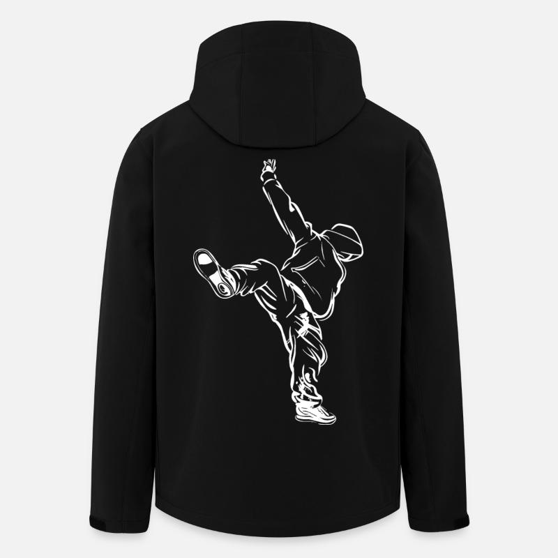 Breakdancer Sketch - Men’s Recycled Softshell Jacket by Stanley/Stella - black