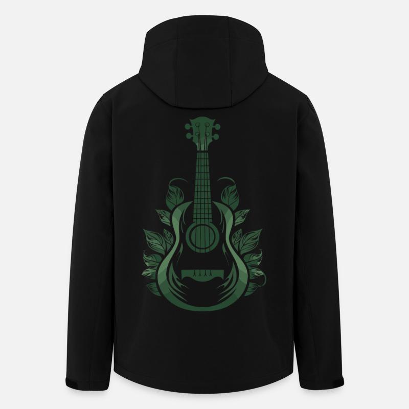 Ukulele Cartoon Look - Recycelte Männer Softshell-Jacke von Stanley/Stella - Schwarz