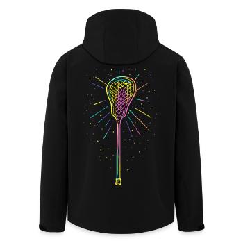 Lacrosse sticks - Men’s Recycled Softshell Jacket by Stanley/Stella - black - Back - AI Model Male 185 light (185cm)