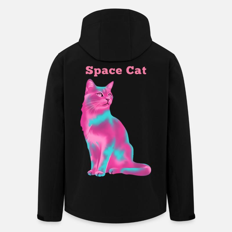 Space Cat - Recycelte Männer Softshell-Jacke von Stanley/Stella - Schwarz