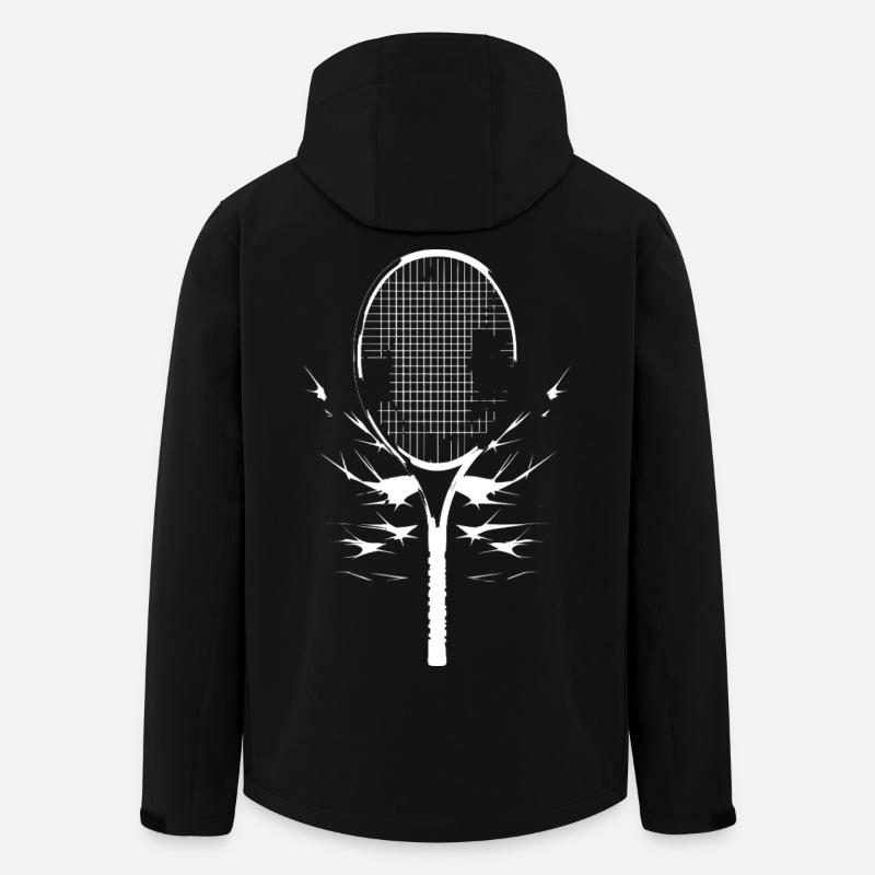 Tennis Racket Sketch - Men’s Recycled Softshell Jacket by Stanley/Stella - black
