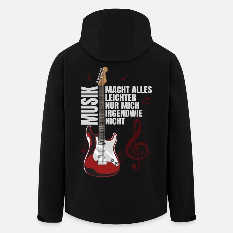 Music makes everything easier - Men’s Recycled Softshell Jacket by Stanley/Stella - black