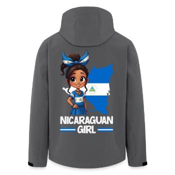 Nicaragua Flag Pride & Home - Men’s Recycled Softshell Jacket by Stanley/Stella - anthracite - Back - AI Model Male 185 light (185cm)