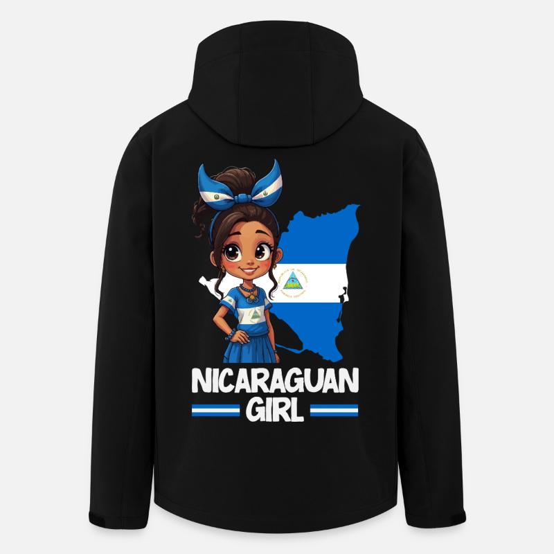 Nicaragua Flag Pride & Home - Men’s Recycled Softshell Jacket by Stanley/Stella - black