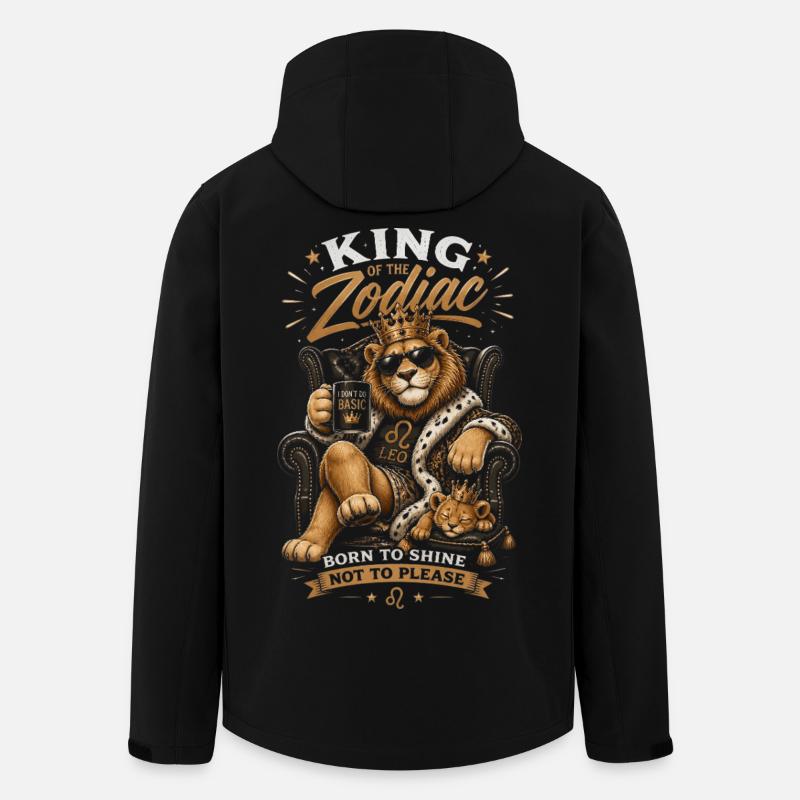 Roi du Zodiaque Lion Luxe - Veste softshell homme en polyester recyclé Stanley/Stella - noir