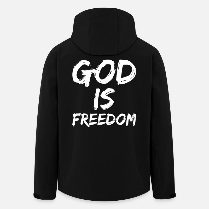 Dieu est la liberté - Veste softshell homme en polyester recyclé Stanley/Stella - noir
