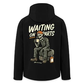 KfZ Mechaniker, Mechatroniker, Automechaniker - Recycelte Männer Softshell-Jacke von Stanley/Stella - Schwarz - Hinten - AI Model Male 185 light (185cm)