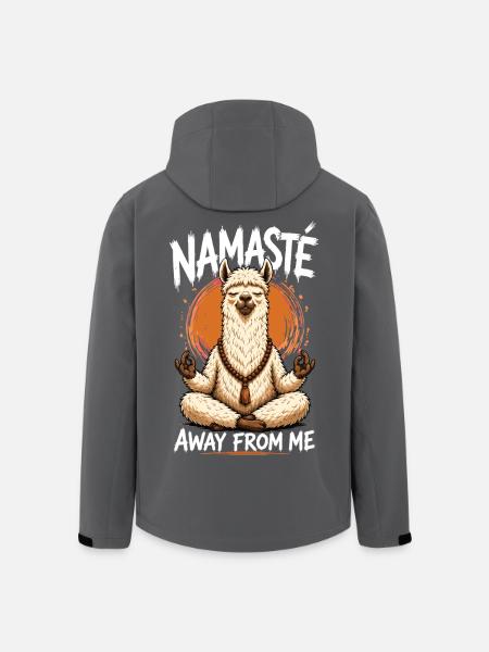 Namaste Lama Meditation Yoga Motif - Men’s Recycled Softshell Jacket by Stanley/Stella - black