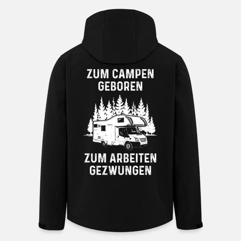 Zumcampengeboren - Recycelte Männer Softshell-Jacke von Stanley/Stella - Schwarz