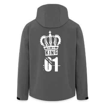 KING - Recycelte Männer Softshell-Jacke von Stanley/Stella - Schwarz - Hinten - AI Model Male 185 light (185cm)