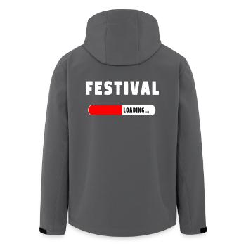 Festival Loading T-Shirt! - Men’s Recycled Softshell Jacket by Stanley/Stella - black - Back - AI Model Male 185 light (185cm)