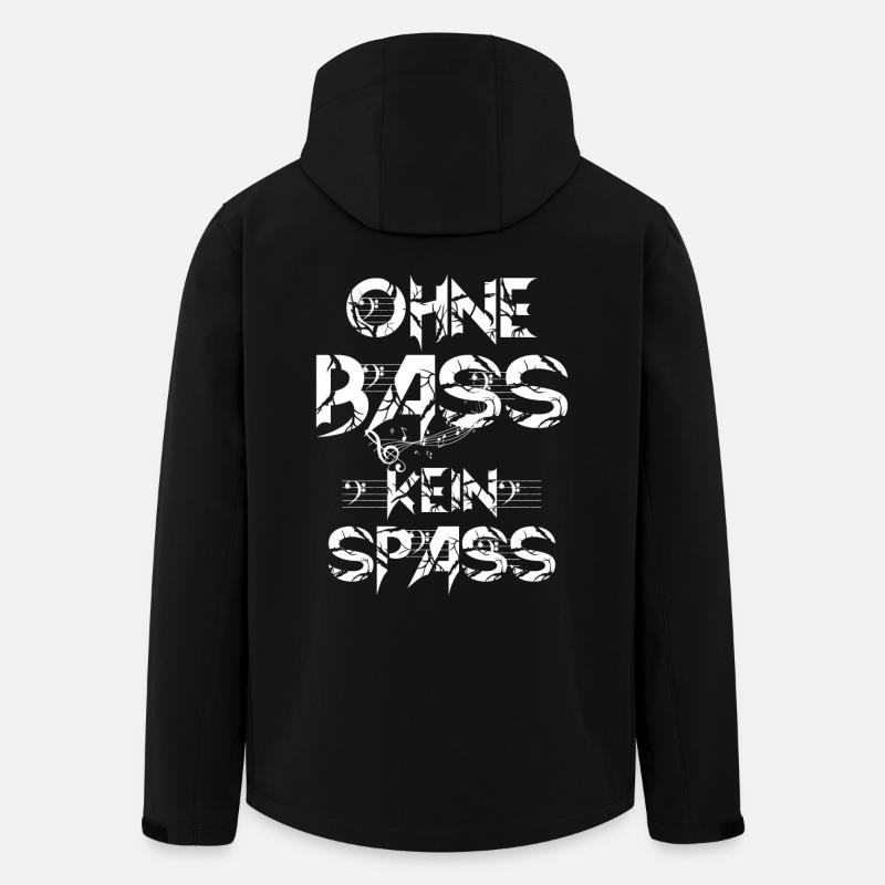 OHNE BASS KEIN SPASS - Recycelte Männer Softshell-Jacke von Stanley/Stella - Schwarz