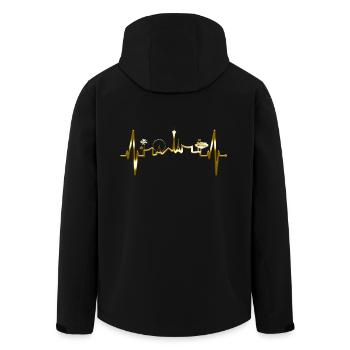 Las Vegas Herzschlag Skyline Gold Nevada USA Poker - Recycelte Männer Softshell-Jacke von Stanley/Stella - Schwarz - Hinten - AI Model Male 185 light (185cm)