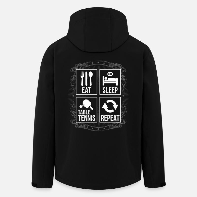 EAT SLEEP TABLE TENNIS REPEAT - Recycelte Männer Softshell-Jacke von Stanley/Stella - Schwarz