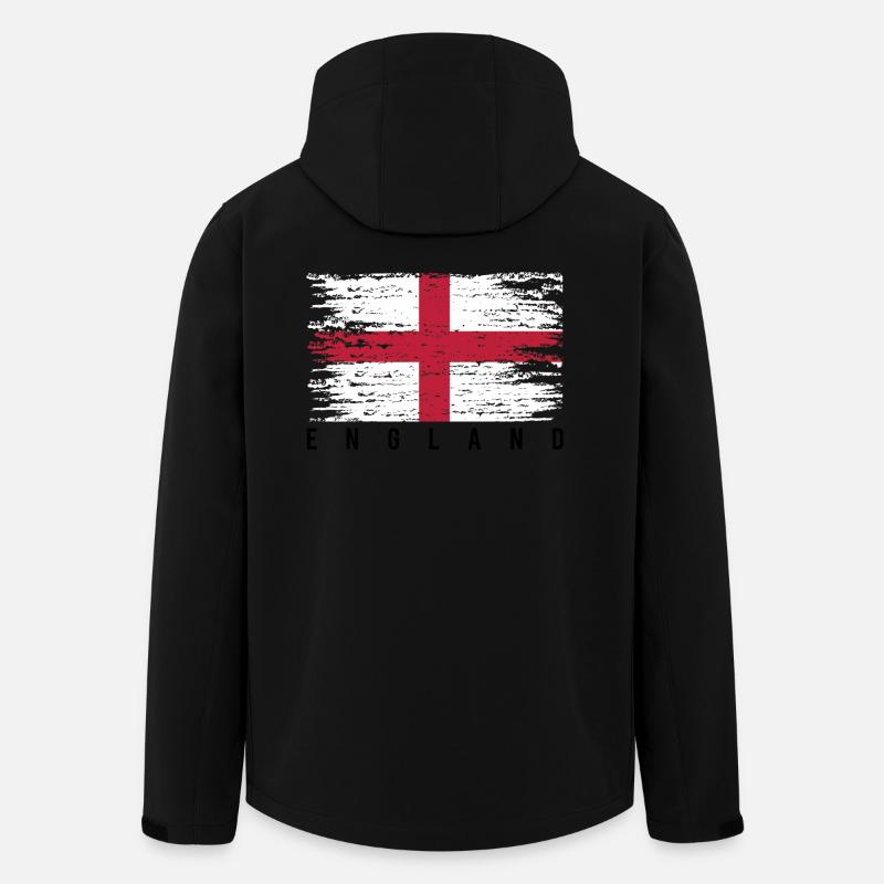Englisches Kreuz mit Strähnen - Recycelte Männer Softshell-Jacke von Stanley/Stella - Schwarz