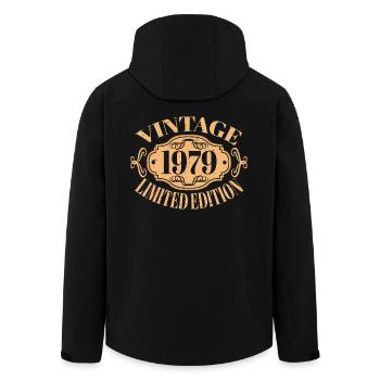 Jahrgang 1979 45. Geburtstag Männer Frauen 45 Jahre alt - Recycelte Männer Softshell-Jacke von Stanley/Stella - Schwarz - Hinten - AI Model Male 185 light (185cm)
