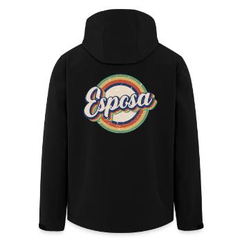 Esposa Retro Wife To Be Bride Couple Wedding Gift - Men’s Recycled Softshell Jacket by Stanley/Stella - black - Back - AI Model Male 185 light (185cm)