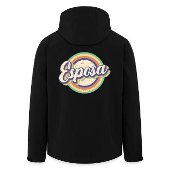 Esposa Retro Wife To Be Bride Couple Wedding Gift - Men’s Recycled Softshell Jacket by Stanley/Stella - black - Back - AI Model Male 185 light (185cm)