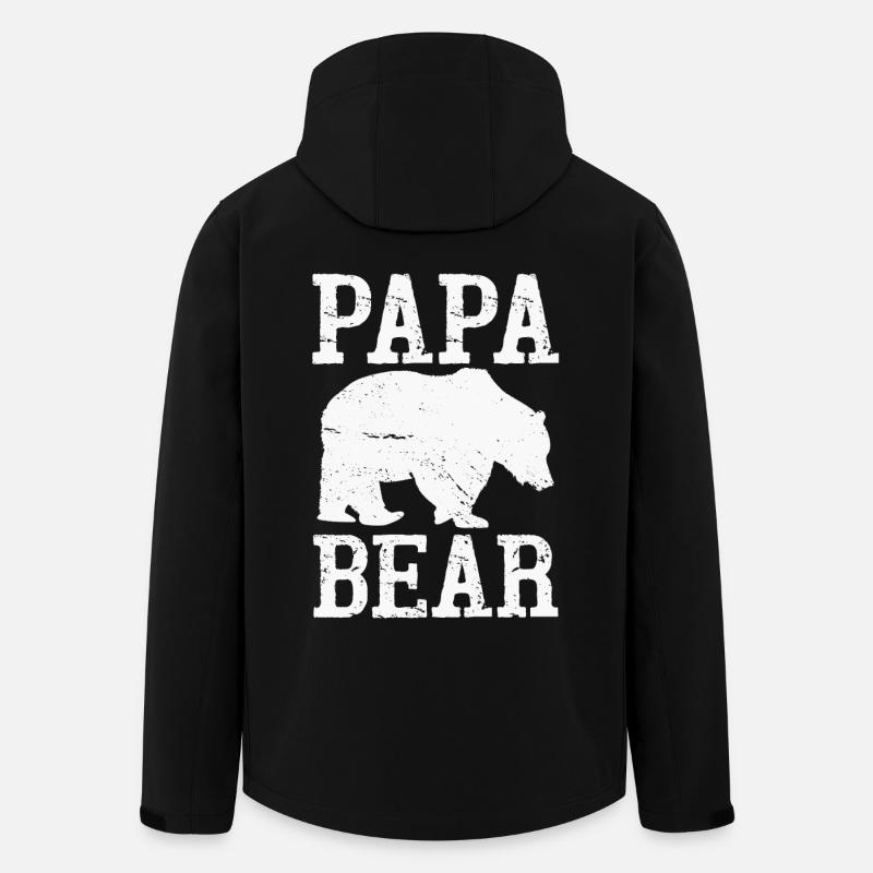 Papa Bear - Men’s Recycled Softshell Jacket by Stanley/Stella - black