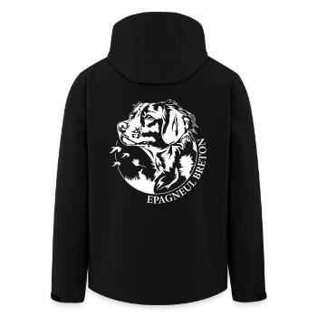 Epagneul Chien de chasse Breton Chasseur Chiens de chasse Wilsigns - Veste softshell homme en polyester recyclé Stanley/Stella - noir - Dos - AI Model Male 185 light (185cm)