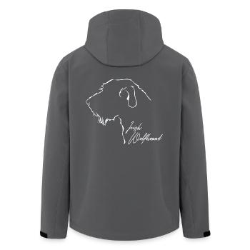 IRISH WOLFHOUND Profil Hunde Wilsigns Windhunde - Recycelte Männer Softshell-Jacke von Stanley/Stella - Anthrazit - Hinten - AI Model Male 185 light (185cm)