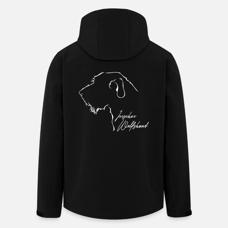 IRISCHER WOLFSHUND Profil Hunde Hund Wilsigns - Recycelte Männer Softshell-Jacke von Stanley/Stella - Schwarz