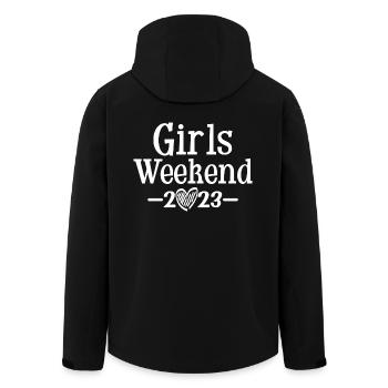 Girls Weekend 2023 Cute Girls Party Trip Vacation - Men’s Recycled Softshell Jacket by Stanley/Stella - black - Back - AI Model Male 185 light (185cm)