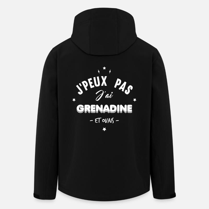 j'peuxpas j'ai grenadine - Veste softshell homme en polyester recyclé Stanley/Stella - noir