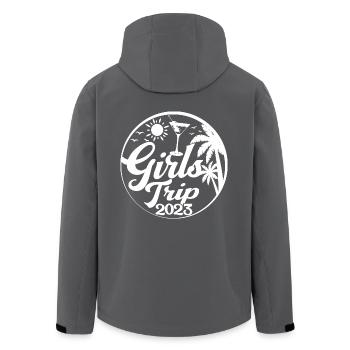 Mädchenreise 2023 Cool Girls Trip Wochenendurlaub - Recycelte Männer Softshell-Jacke von Stanley/Stella - Anthrazit - Hinten - AI Model Male 185 light (185cm)