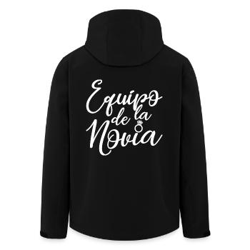 Equipo dela Novia Team Bride Wedding Bridesmaid - Men’s Recycled Softshell Jacket by Stanley/Stella - black - Back - AI Model Male 185 light (185cm)