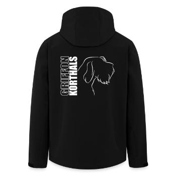 GRIFFON KORTHALS chien chiens chien de chasse Wilsigns - Veste softshell homme en polyester recyclé Stanley/Stella - noir - Dos - AI Model Male 185 light (185cm)