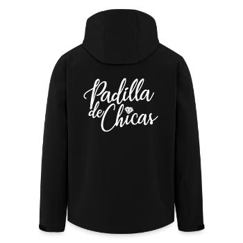 Padilla de Chicas Bride's Gang Bridesmaid Wedding - Men’s Recycled Softshell Jacket by Stanley/Stella - black - Back - AI Model Male 185 light (185cm)