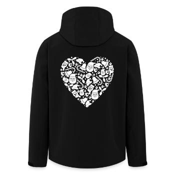Süßes Herz Weihnachten Stuff Candy Cane Santa & Schneemann - Recycelte Männer Softshell-Jacke von Stanley/Stella - Schwarz - Hinten - AI Model Male 185 light (185cm)
