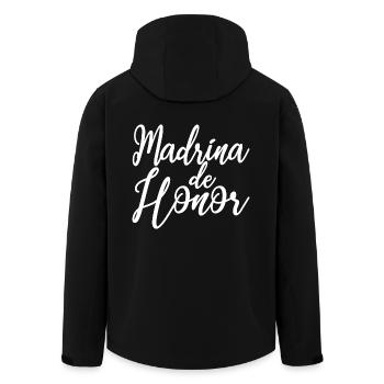 Madrina de Honor Bridesmaid Wedding Team Bride - Men’s Recycled Softshell Jacket by Stanley/Stella - black - Back - AI Model Male 185 light (185cm)
