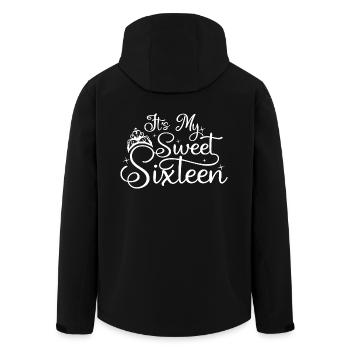 It's My Sweet Sixteen 16th Birthday 16 Years Old - Men’s Recycled Softshell Jacket by Stanley/Stella - black - Back - AI Model Male 185 light (185cm)