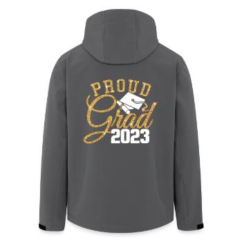 Stolzer Absolvent 2023 Graduate Student Graduation Party - Recycelte Männer Softshell-Jacke von Stanley/Stella - Anthrazit - Hinten - AI Model Male 185 light (185cm)