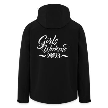Girls Weekend 2023 Cute Girls Party Trip Vacation - Men’s Recycled Softshell Jacket by Stanley/Stella - black - Back - AI Model Male 185 light (185cm)