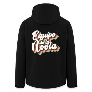 Equipo dela Novia Team Bride Wedding Bridesmaid - Men’s Recycled Softshell Jacket by Stanley/Stella - black - Back - AI Model Male 185 light (185cm)