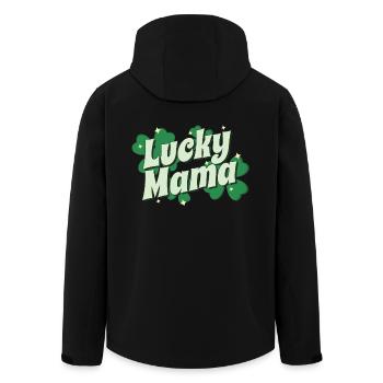 St. Patrick’s Day Gift Shamrock Irish Women - Men’s Recycled Softshell Jacket by Stanley/Stella - black - Back - AI Model Male 185 light (185cm)